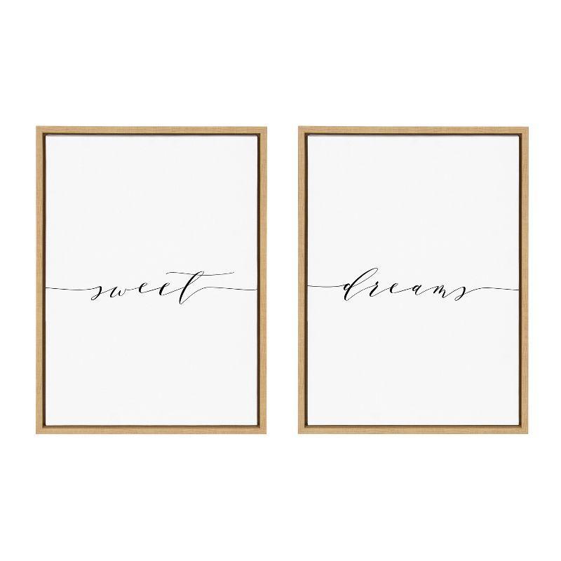 (Set of 2) 18" x 24" Sylvie Sweet Dreams Canvas Art Set by Maggie Price Natural - Kate & Laurel All Things Decor