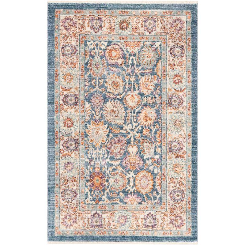 Illusion ILL710 Power Loomed Accent Rug - Blue/Creme - 3'x5' - Safavieh