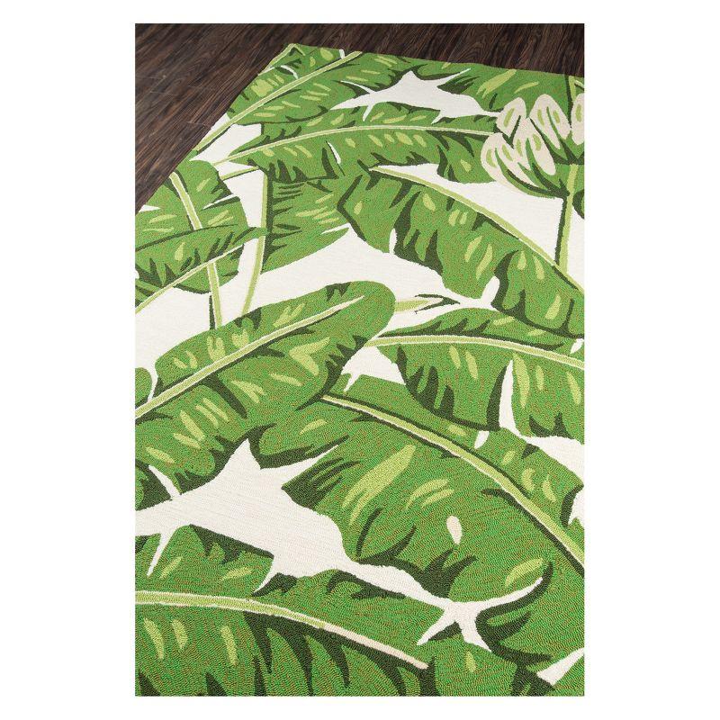 Veranda Bracegirdle Leaf Hooked Accent Rug - Momeni