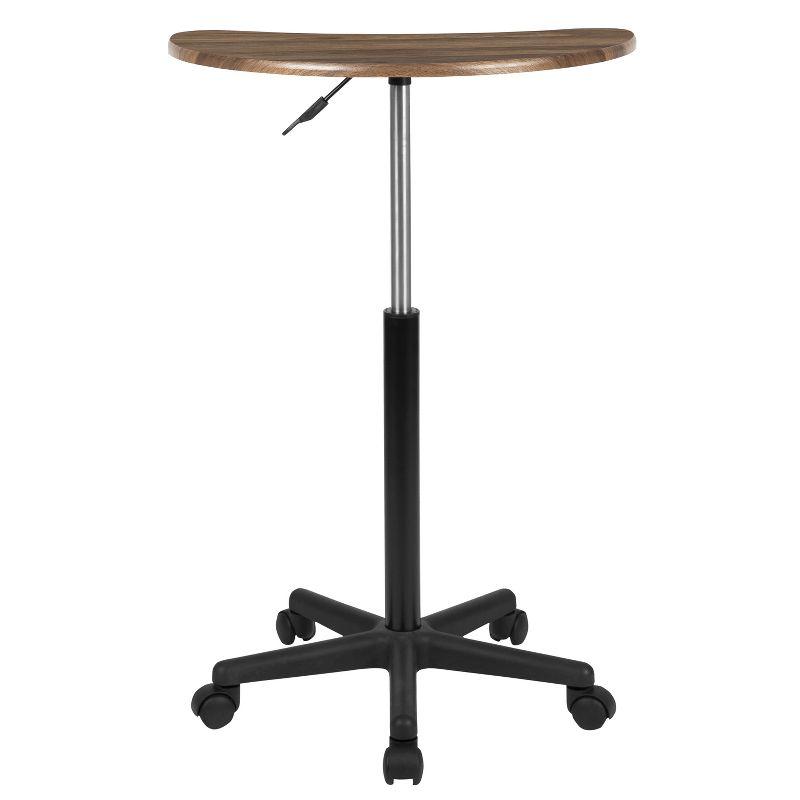 Flash Furniture Sit to Stand Mobile Laptop Computer Desk - Portable Rolling Standing Desk