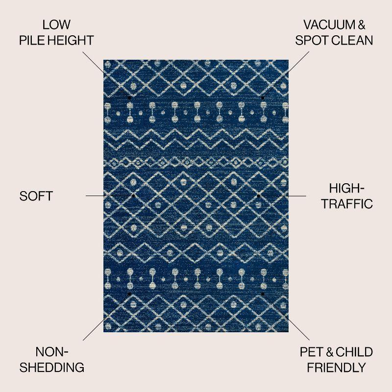 JONATHAN Y Aksil Moroccan Beni Souk Navy/Cream 8 ft. x 10 ft. Area Rug