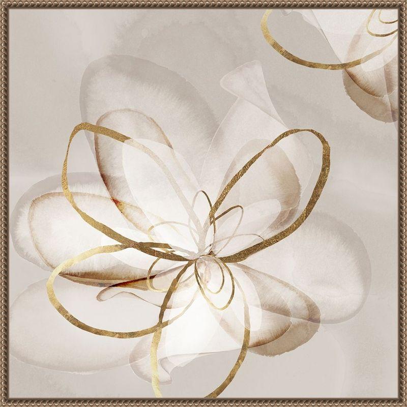 Eva Watts Abstract Floral Canvas Print with Bronze Frame, 22 x 22-in.