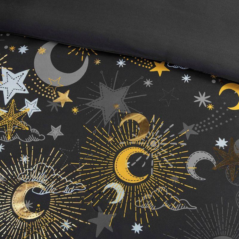 Mi Zone Kids Celia Blush/Gold Starry Sky Metallic Print Comforter Set