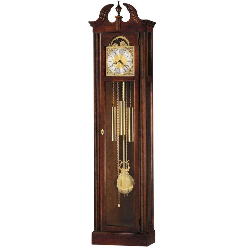 Chateau 76.75'' H Solid + Manufactured Wood Grandfather Clock with Adjustable Chime Volume