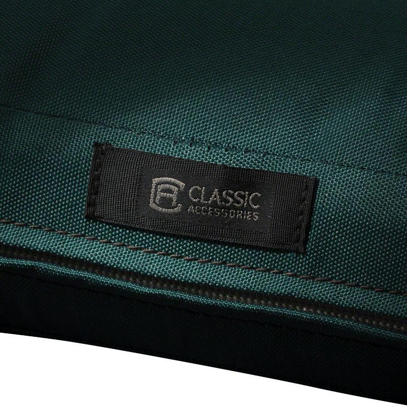 19" x 19" x 3" Ravenna Water-Resistant Patio Seat Cushion Mallard Green - Classic Accessories: Zippered, Polyurethane Foam Filled