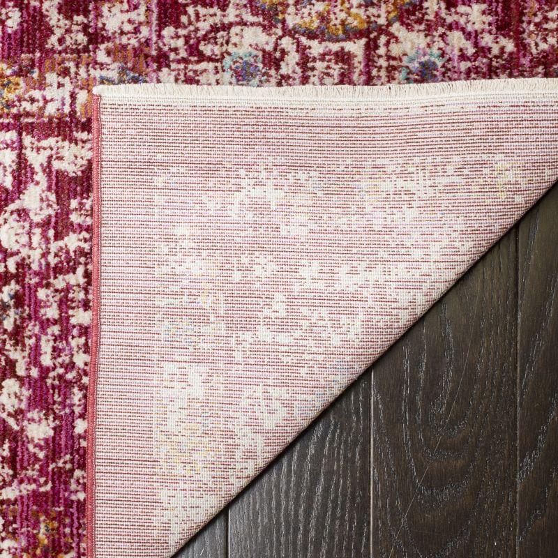 Sutton SUT402 Power Loomed Indoor Area Rug - Fuchsia/Ivory - 4'x6' - Safavieh
