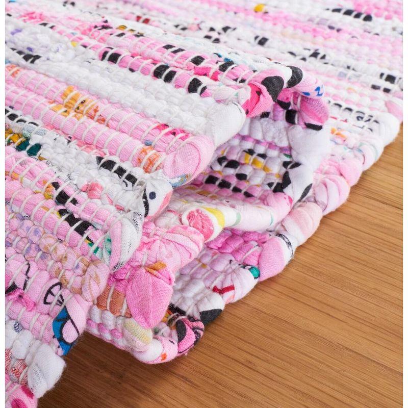 Rag Rug RAR125 Hand Woven Indoor Accent Rug - Light Pink/Multi - 2'3"x3'9" - Safavieh.