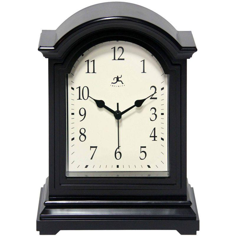 Infinity Instruments Classic Grandfather Plastic Tabletop Clock 9 Inches