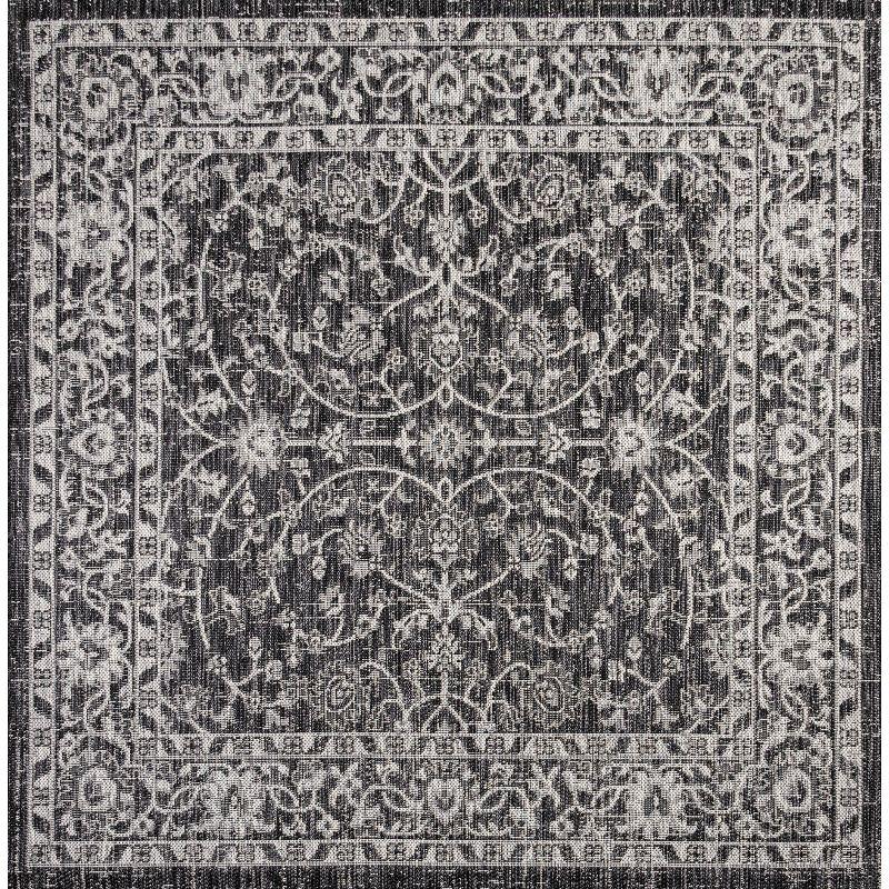 Palazzo Vine and Border Textured Weave Indoor/Outdoor Area Rug  - JONATHAN Y