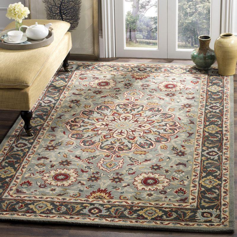 Heritage HG736 Handmade Area Rug - 5'x8' - Grey/Charcoal - Safavieh