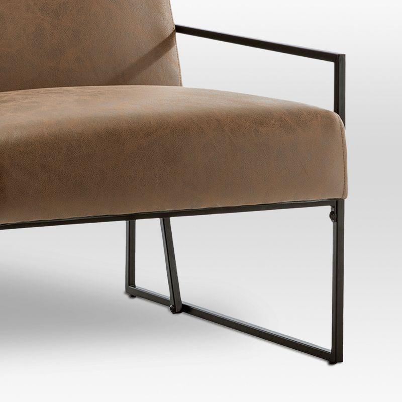 eLuxury Metal Arm Accent Chair