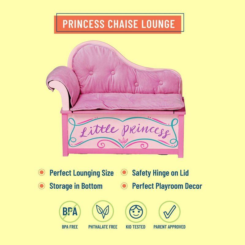 Princess Kids 12'' Hanging Chaise Lounger and Ottoman