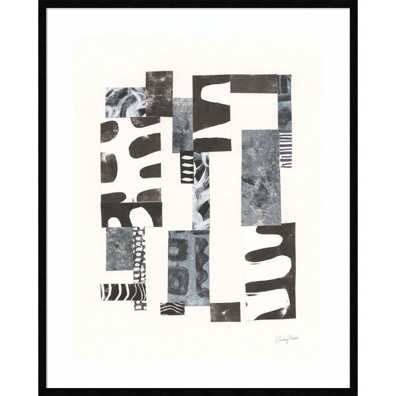 Overlap II Black and White Abstract Framed Wall Art