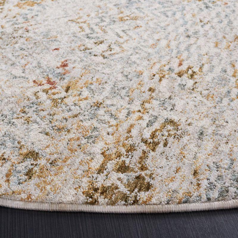 Adrianna ADN206 Machine Made Indoor Area Rug - Blue/Gold - 4'x6' - Safavieh