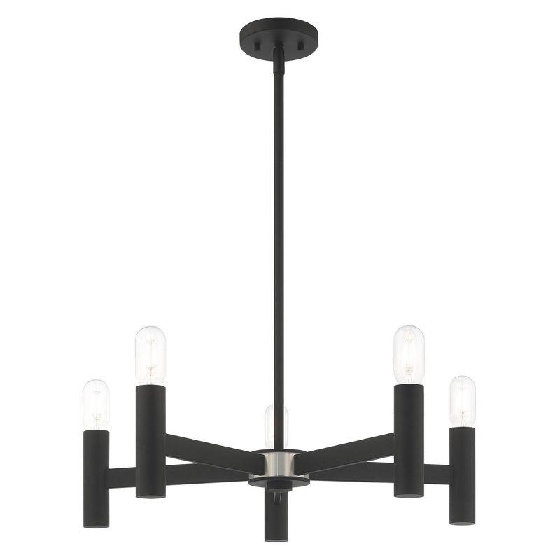 Livex Lighting Copenhagen 5 - Light Chandelier in  Black