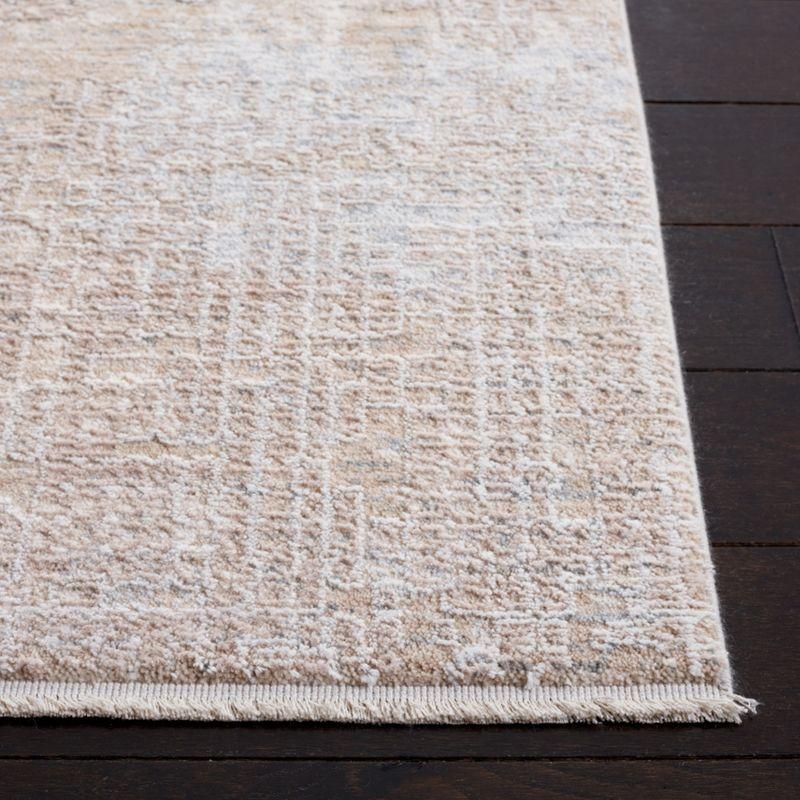 Luxurious Gray 8'x10' Viscose Blend Stain-Resistant Area Rug