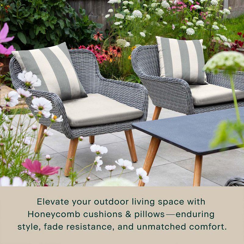 Honeycomb Outdoor Universal Seat Cushion (2-Pack) - Textured Solid Bone