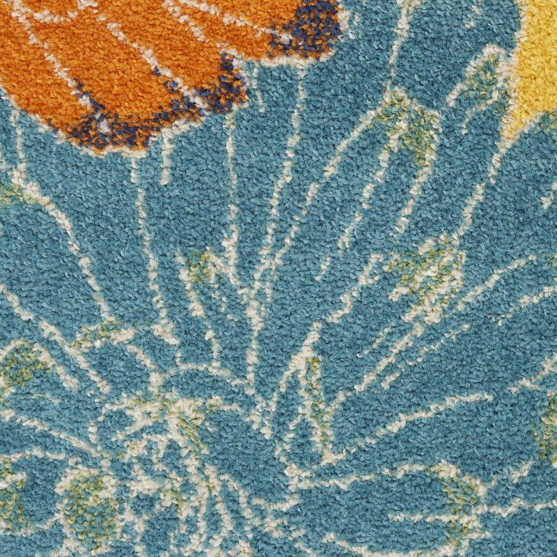 Nourison Allur Oversized Flowers Indoor Area Rug Yellow Multicolor 7'10" x 9'10"