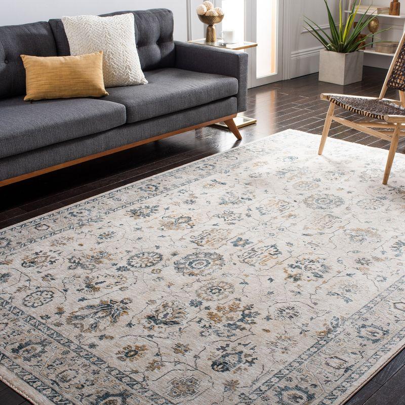 Dream DRM727 Power Loomed Area Rug - Ivory/Light Beige - 4'x6' - Safavieh.