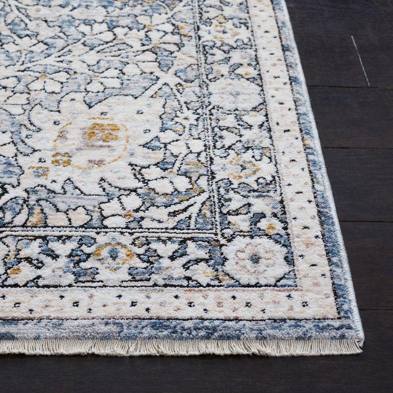 Ivory Silken Sheen 4' x 6' Hand-Knotted Synthetic Area Rug