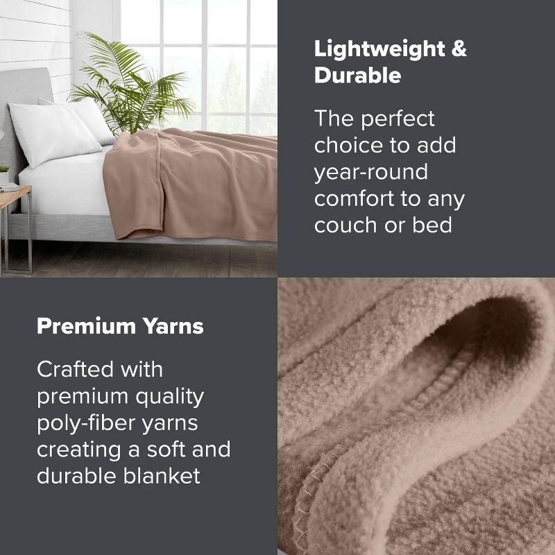 Lightweight Polar Fleece Blanket by Bare Home