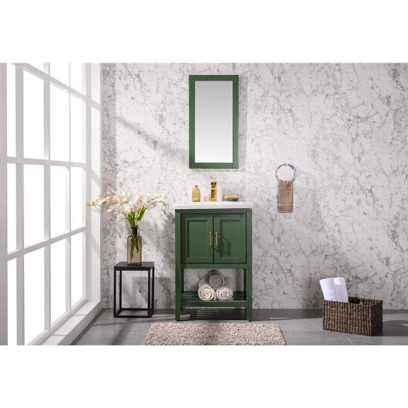 Vogue Green 24" Single Sink Bathroom Vanity with Ceramic Top