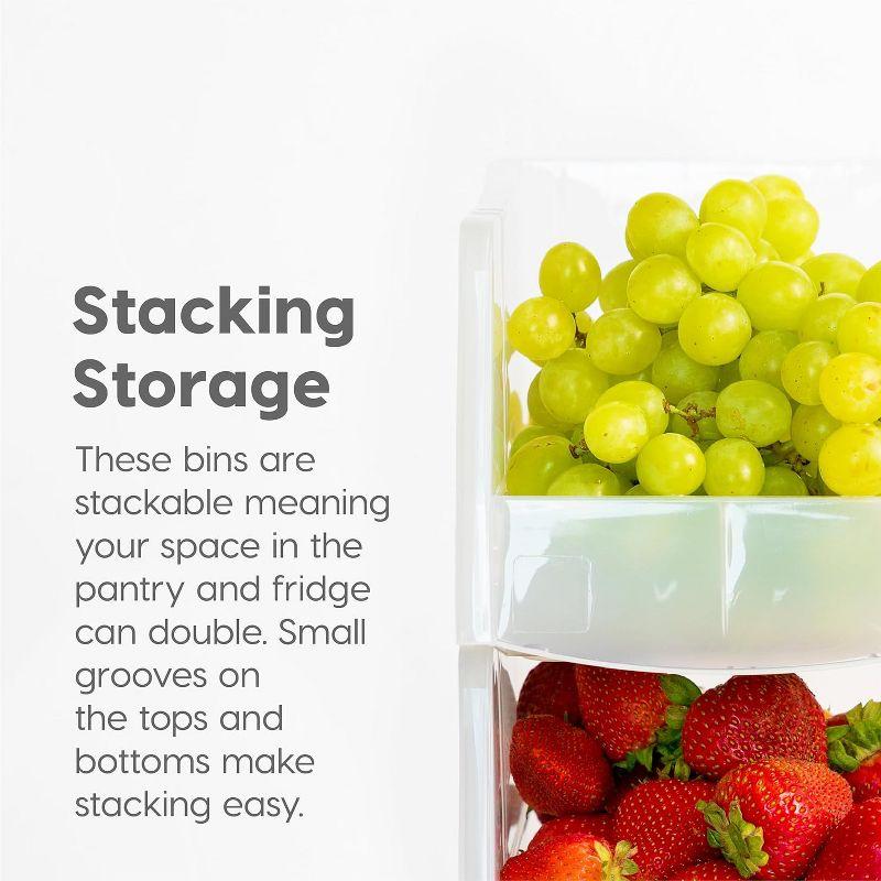 IRIS USA Stackable Plastic Food Storage Bin