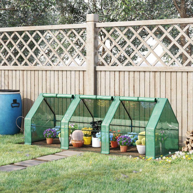 Portable Greenhouse with PE Cover and Steel Frame