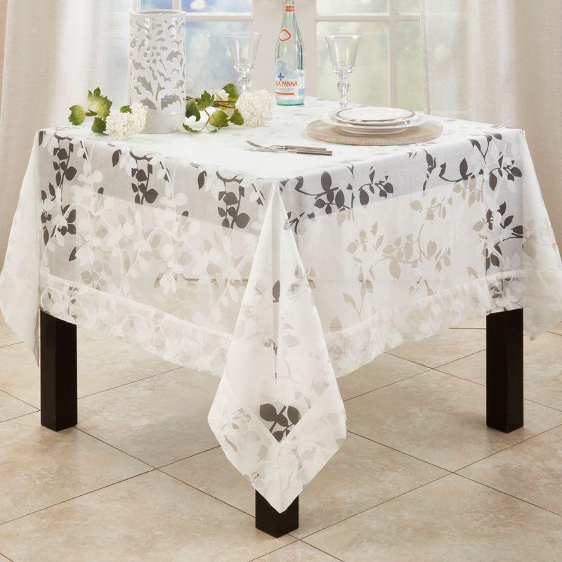 Saro Lifestyle Sheer Elegance Vine Design Tablecloth