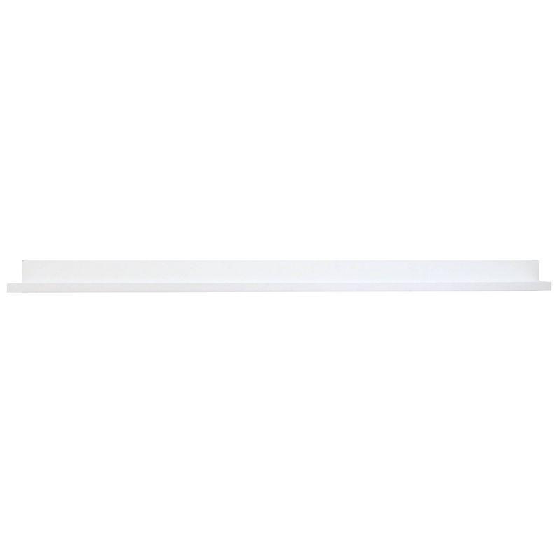 InPlace 48" x 4.5" Picture Ledge Wall Shelf White: Modern Floating Photo Display, MDF, Includes Mounting Hardware