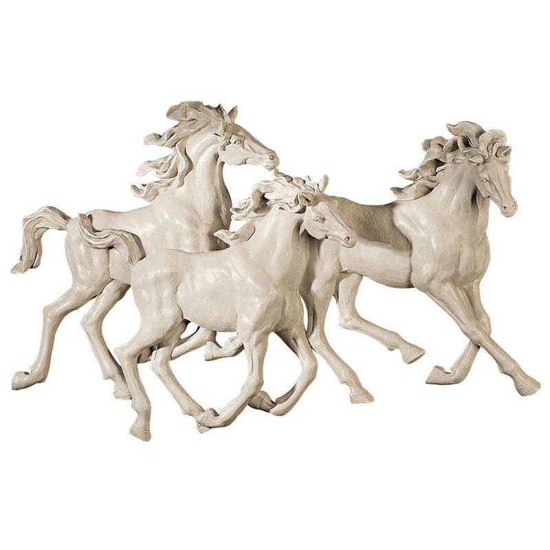 Design Toscano Los Tres Caballos del Castillo Alomar Wall Sculpture