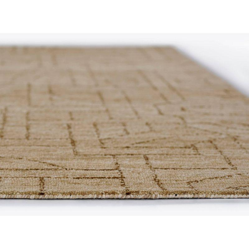 Momeni 2'3"x8' Teppe Rowan Handtufted Runner Rug Natural: Wool, Geometric Pattern, Low Pile, Indoor Use, Handmade