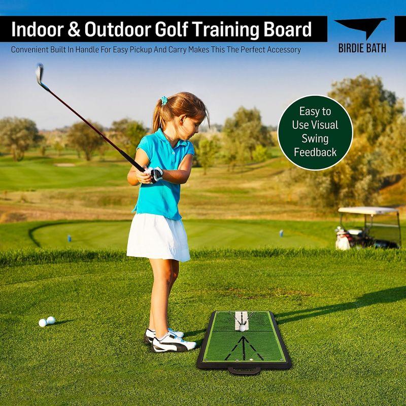 Birdie Bath Birdie Golf: Birdie Mat - Pro Premium Swing Training Mat, Analyze Swing Path & Ball Impact, Portable, Indoor & Outdoor, 19.25x12.3" Sports Accessory