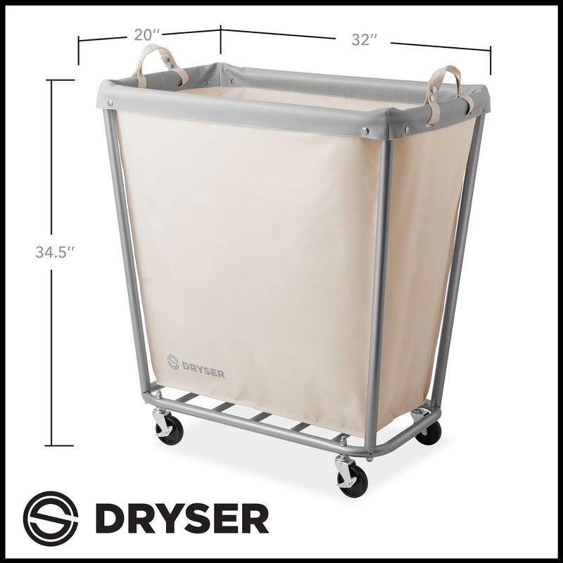 Metal Free Standing Laundry Cart with Wheels