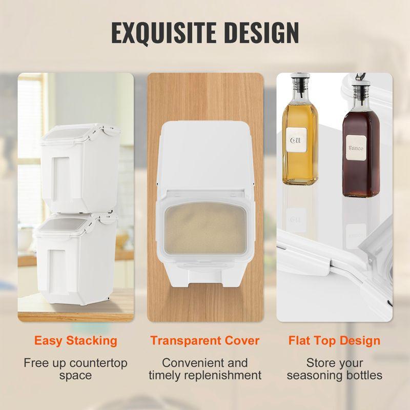 VEVOR VEVOR Rectangle PP Food Storage Container with Lid (Set of 2)