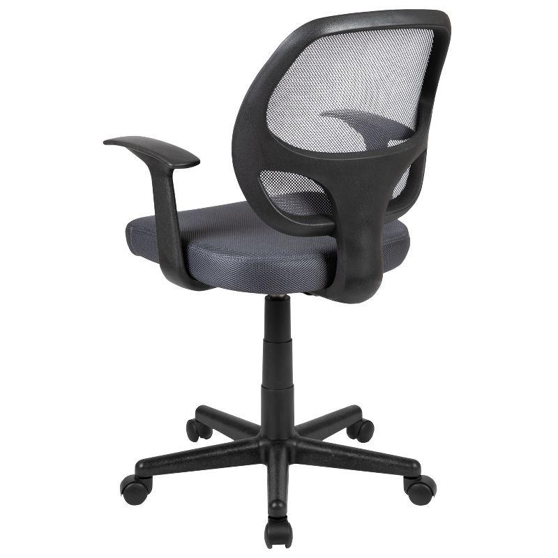 Mid-Back Mesh Swivel Ergonomic Task Office Chair - Arms