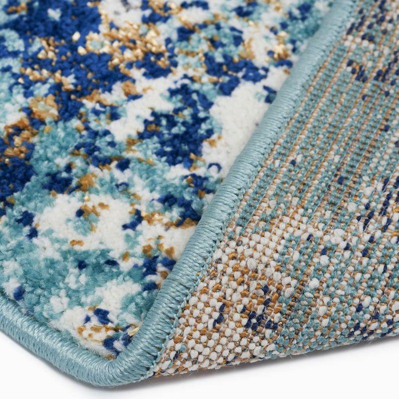 Luxe Weavers Beverly Collection Blue 8x10 Modern Abstract Area Rug