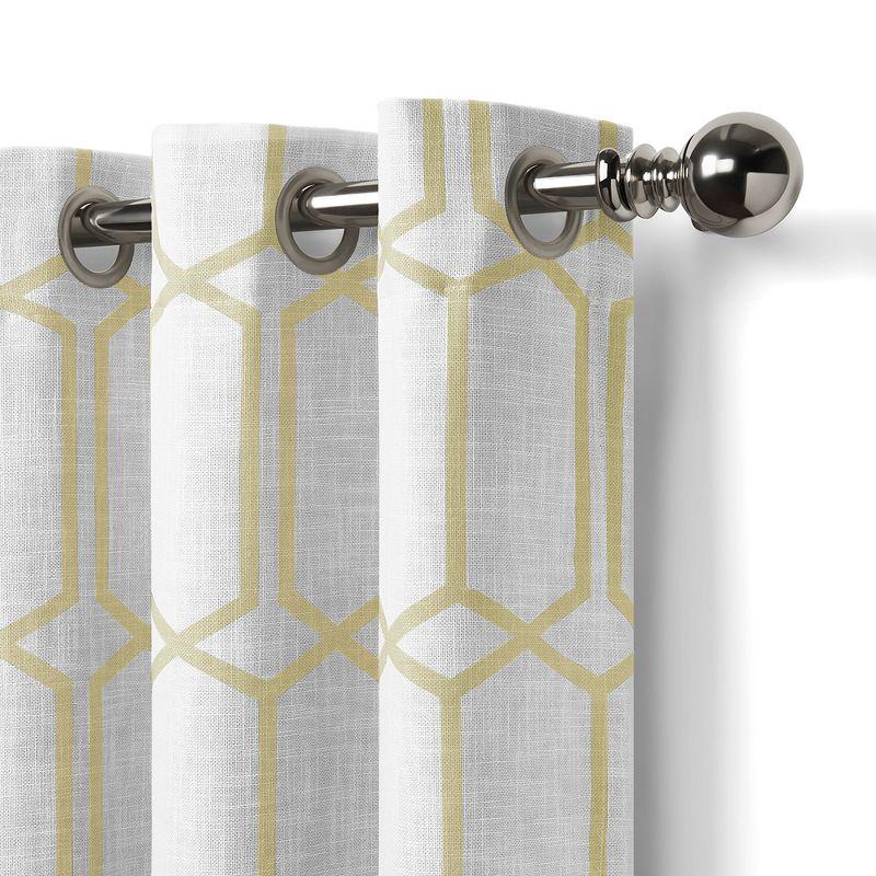 Albesa Geometric Room Darkening Thermal Grommet Single Curtain Panel