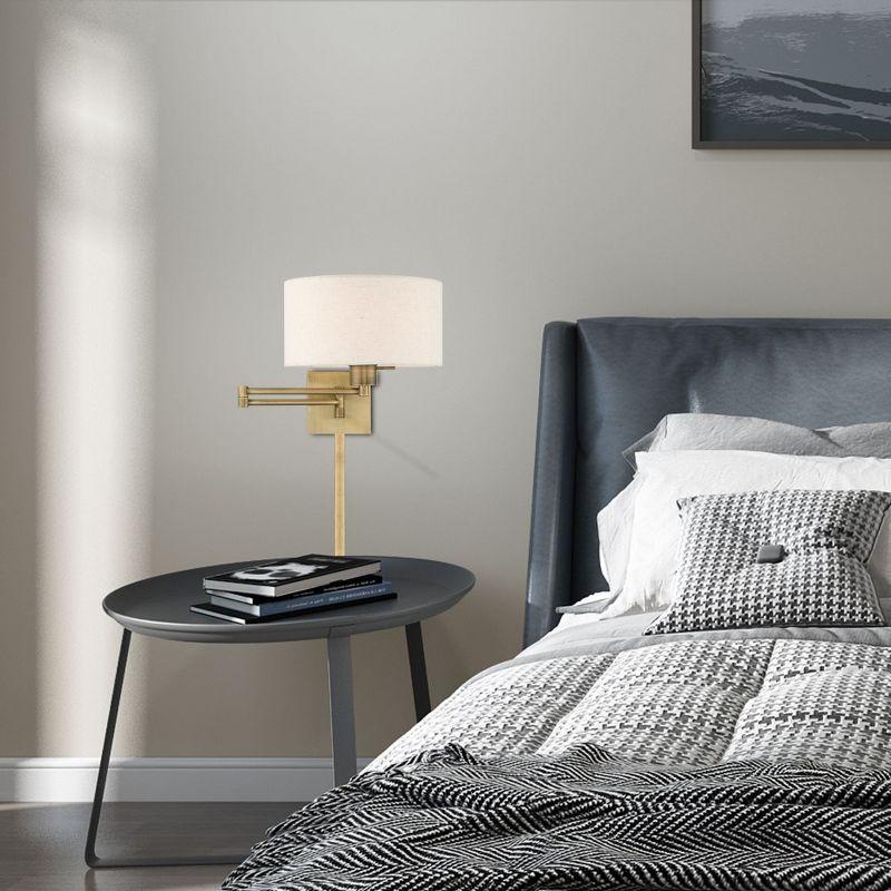 Kevyn Single Light Steel Dimmable Swing Arm Sconce