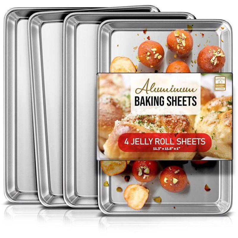 Joytable Non-Stick Aluminized Steel Jelly Roll Pan Set (Set of 4)