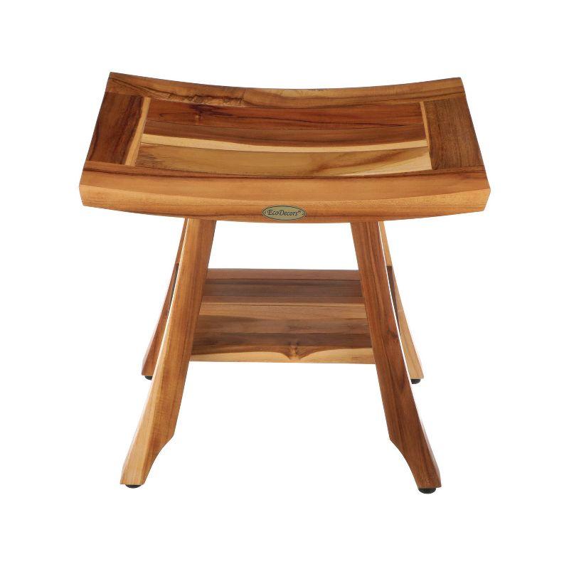 EcoDecors Satori - Teak Shower Bench, Teak Bench Shower, Teak Bathroom Bench, Teak Wood Shower Bench, in Woodland Brown