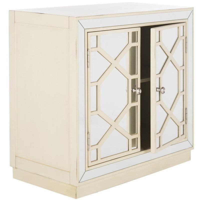 Juniper 2 Door Chest - Antique Beige/Mirror - Safavieh.