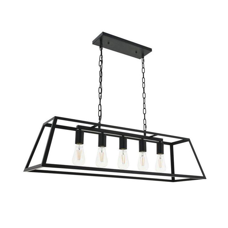 Elegant Lighting Resolute 5 light black Pendant