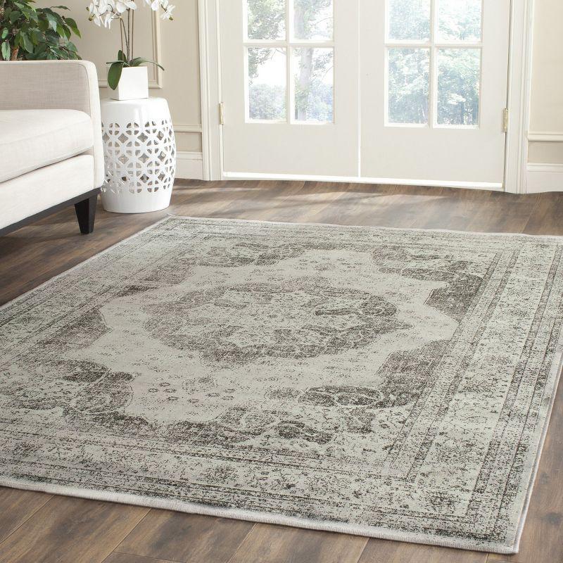 Vintage VTG158 Power Loomed Indoor Area Rug - Grey/Multi - 4'x5'7" - Safavieh.