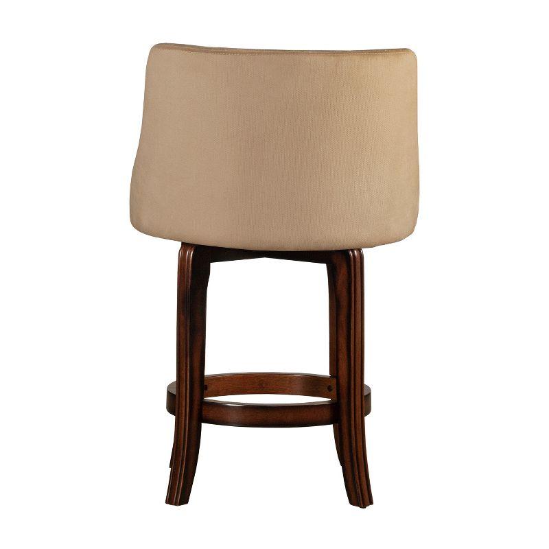 Napa Valley Wood Counter Height Swivel Stool Dark Brown Cherry/ Khaki - Hillsdale Furniture