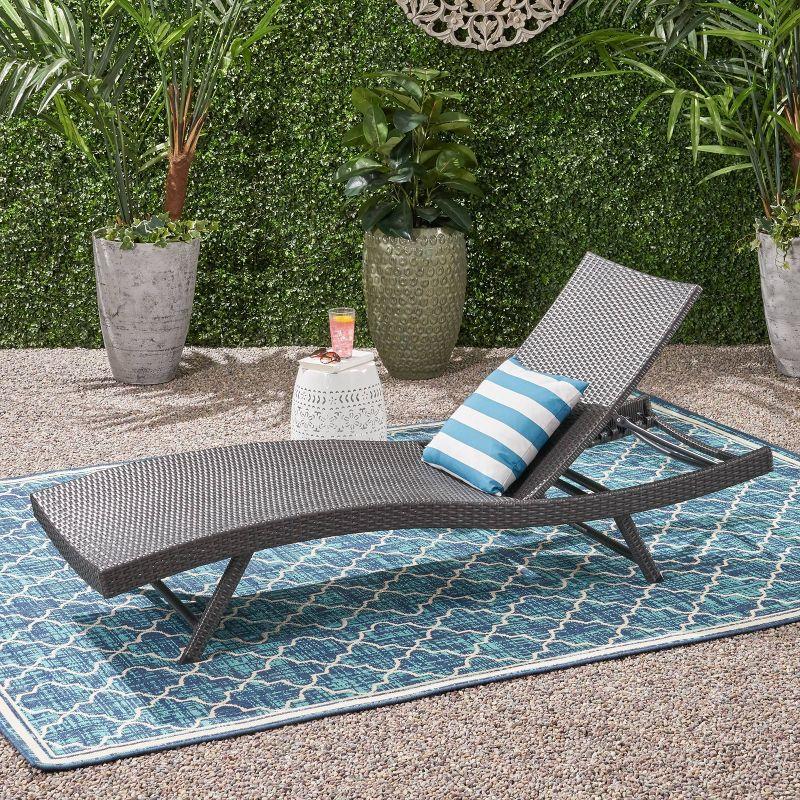 Kauai Wicker Chaise Lounge: Weather-Resistant, No Assembly - Christopher Knight Home