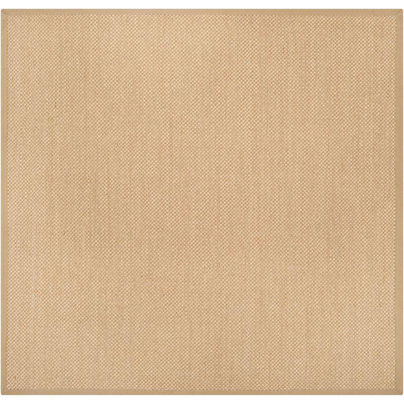 Natural Fiber NF141 Power Loomed Indoor Area Rug - Maize/Linen - 9'x9' - Safavieh