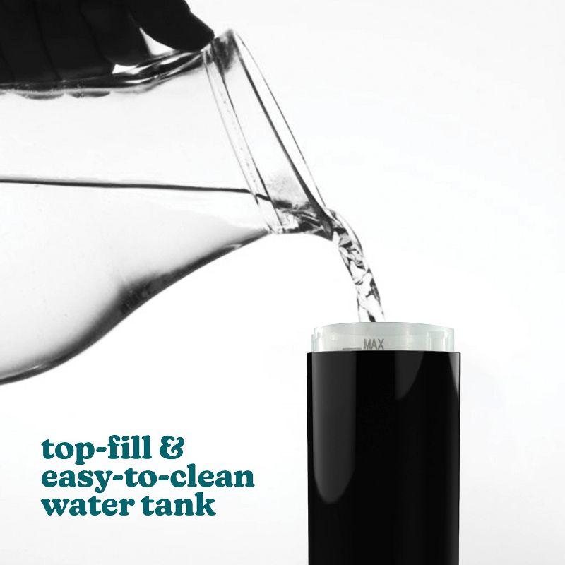 HoMedics Portable Ultrasonic Humidifier Black: Travel & Personal Cool Mist for Small Rooms, USB & Battery Powered, No Filter Needed