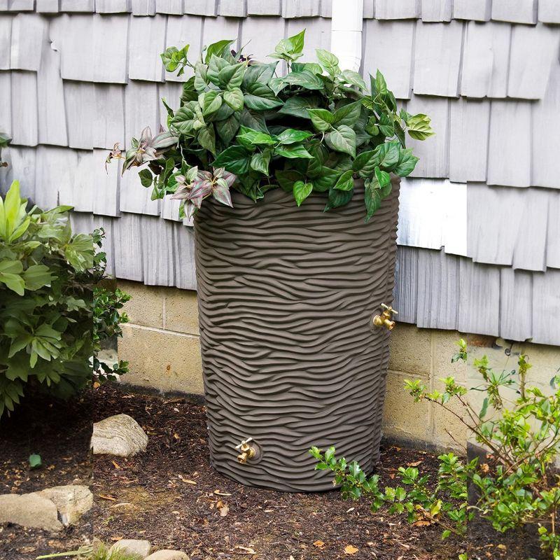 Good Ideas Good Ideas 50 Gallons Plastic Drainable Planter Rain Barrel