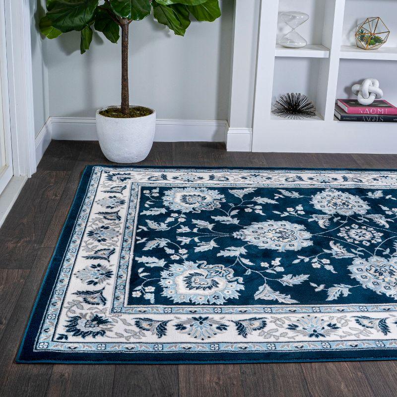 8'x10' Cherie French Cottage Area Rug, Navy/Ivory - JONATHAN Y